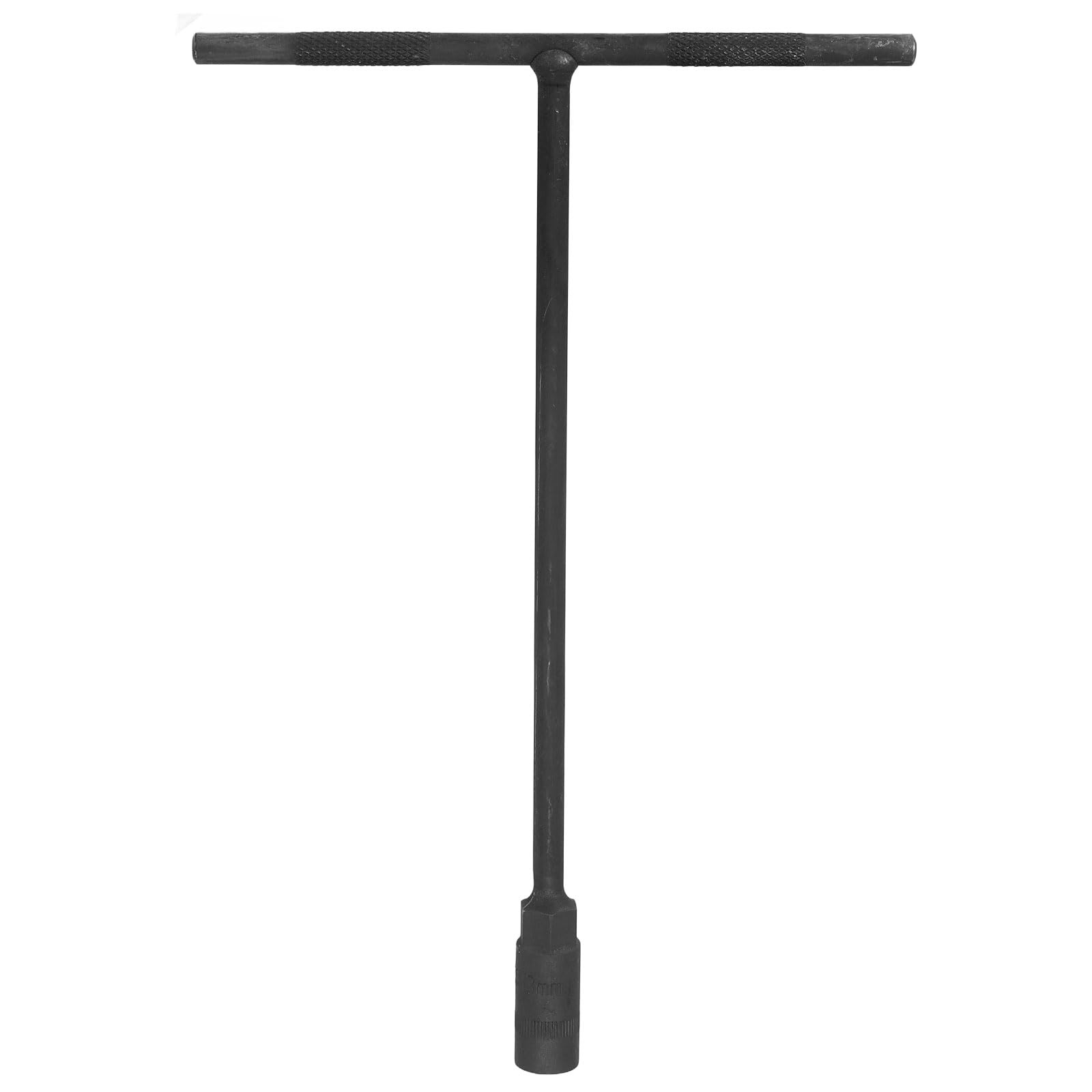 sourcing map T-Handle Wrench Socket 13mm Metric High Carbon Steel 6-Point Spanner Socket with Long Reach for Motorcycle Bicycle Car Repair, Gray-Black