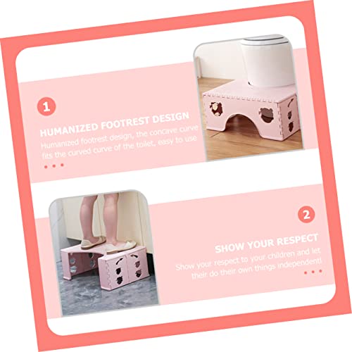 Memory Comfort Foldable Chaging Added Step Footstool Posture Footrest Stepping Leg Airplane Bottom Slip Compact Shoes Stool Desk Foot Office Support Pink Potty Toilet Bathroom #TOP7