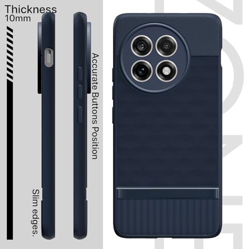 Image of Pikkme Back Cover for OnePlus 13R 5G Camera Protection 3D Hexa Cube Design Silicone Protective Bumper Case (Blue)