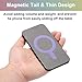 uxcell Magnetic Adapter Ring, 2Pcs Magnetic Sticker Ring Leather Universal Magnet Wireless Charging Conversion Kit for Mobile Phone Case Wireless Charger, Purple