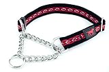 Tuff Pupper Martingale Collar for Dogs is Perfect for Training | No Pull Dog Collar with Adjustable Gentle Nylon & Steel Chain | Convenient Sizing for All Breeds (Small, Epic Black)