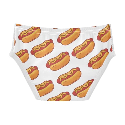 Wusikd Hotdog White Boys' Underwear Cotton Boys Briefs Soft Toddler Underwear 3T2