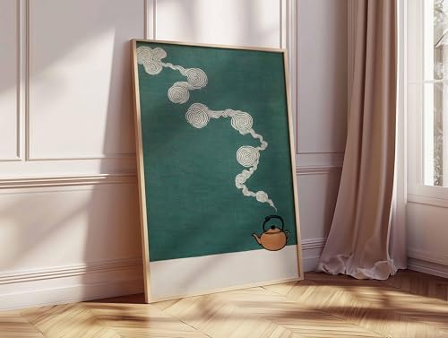 Décoration murale cuisine : affiche théière japonaise pour mur vide