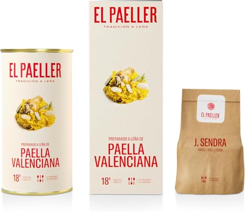 EL PAELLER - Preparado Paella Valenciana | Sabor Auténtico | Cocinado Artesanalmente a Leña | Ingredientes 100% Naturales | Para 2-3 Personas | Fácil de Preparar en solo 18 Minutos | Sin Gluten