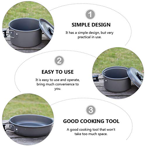 BESPORTBLE, 1 conjunto de utensílios de cozinha para acampamento portátil, dobrável, conjunto de pan