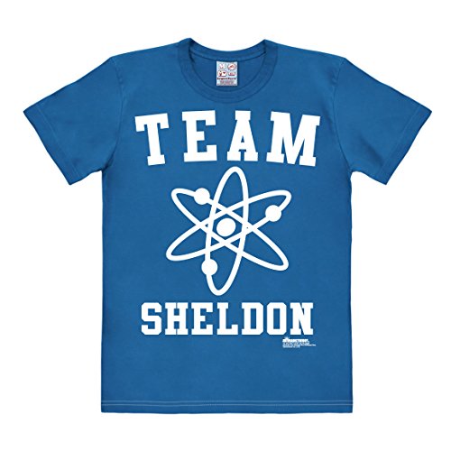 Logoshirt The Big Bang Theory I Team Sheldon I T-Shirt Print I Damen & Herren I kurzärmlig I blau I Lizenziertes Originaldesign I Größe L