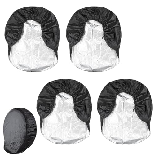 4 Pezzi Borsa Pneumatici Auto, Copriruota Di Scorta, Copri Ruota Di Scorta, Copri Gomme, Auto Ruota Copertura, Borsa Per Pneumatici, Per Rimorchio Camper Camion Suv Auto, S Dimensioni