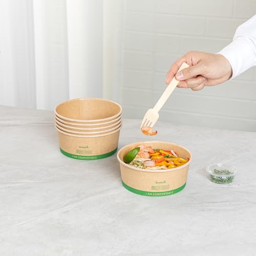 Récipient alimentaire jetable en papier kraft compostable pour dessert et snack - 6