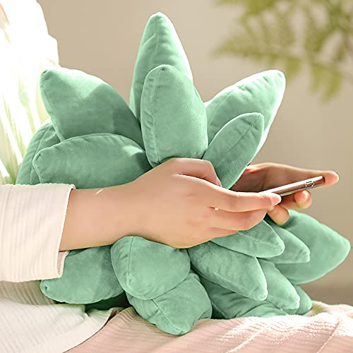 2Pack 3D Succulents Cactus, Cute Throw Pillows, Succulent Plush Green Flower, Plant Shaped, Novelty Succulent Pillows Decorative For Home Bedroom Room Decor (Dark Green) #TOP4