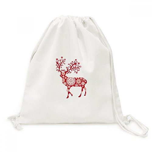 Sac cordon flocon élan rouge pour remplacer les sacs lourds et rigides