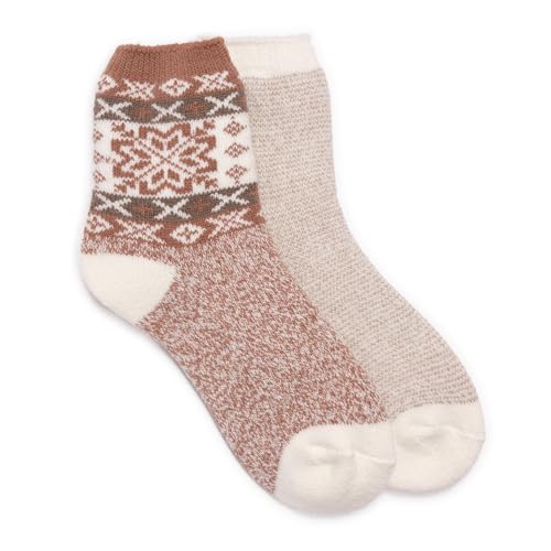 Image of MUK LUKS Women's Women's 2 Pair Pack Heat Retainer Crew Socks