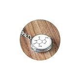 Bijoux de chimie - Collier Biochimie - Molécule de Chocolat - Pendentif Theobromine - Biologie Chimie Miroir Pliable Voyage PortablePersonnalisé