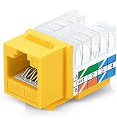 EMS RJ45 CAT6A Keystone Jack - 110-Type Modular Female Connectors | Compatible with Speed Termina...