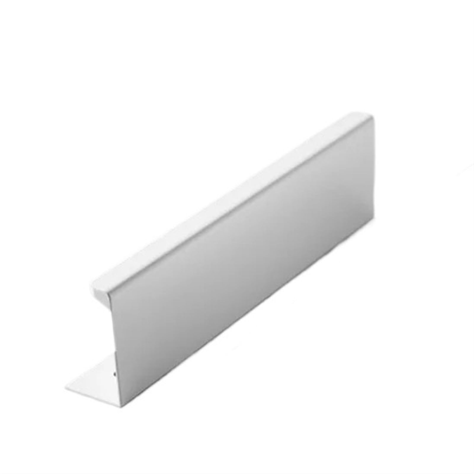 OZLCUA Concealed Handles White Hidden Cabinet Pulls Drawer Knobs Long Pull Handles Aluminum Alloy Kitchen Cupboard Furniture Hardware Knob(Right angle-80mm)