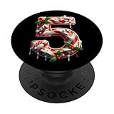 Photo Gallery christmas candy cane numero cinque popsockets popgrip adesivo Photo Gallery christmas candy cane numero cinque popsockets popgrip adesivo