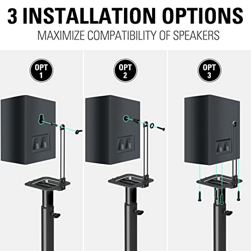 image for Mounting Dream Universal Speaker Stands Height Adjustable Set of 2 Spe