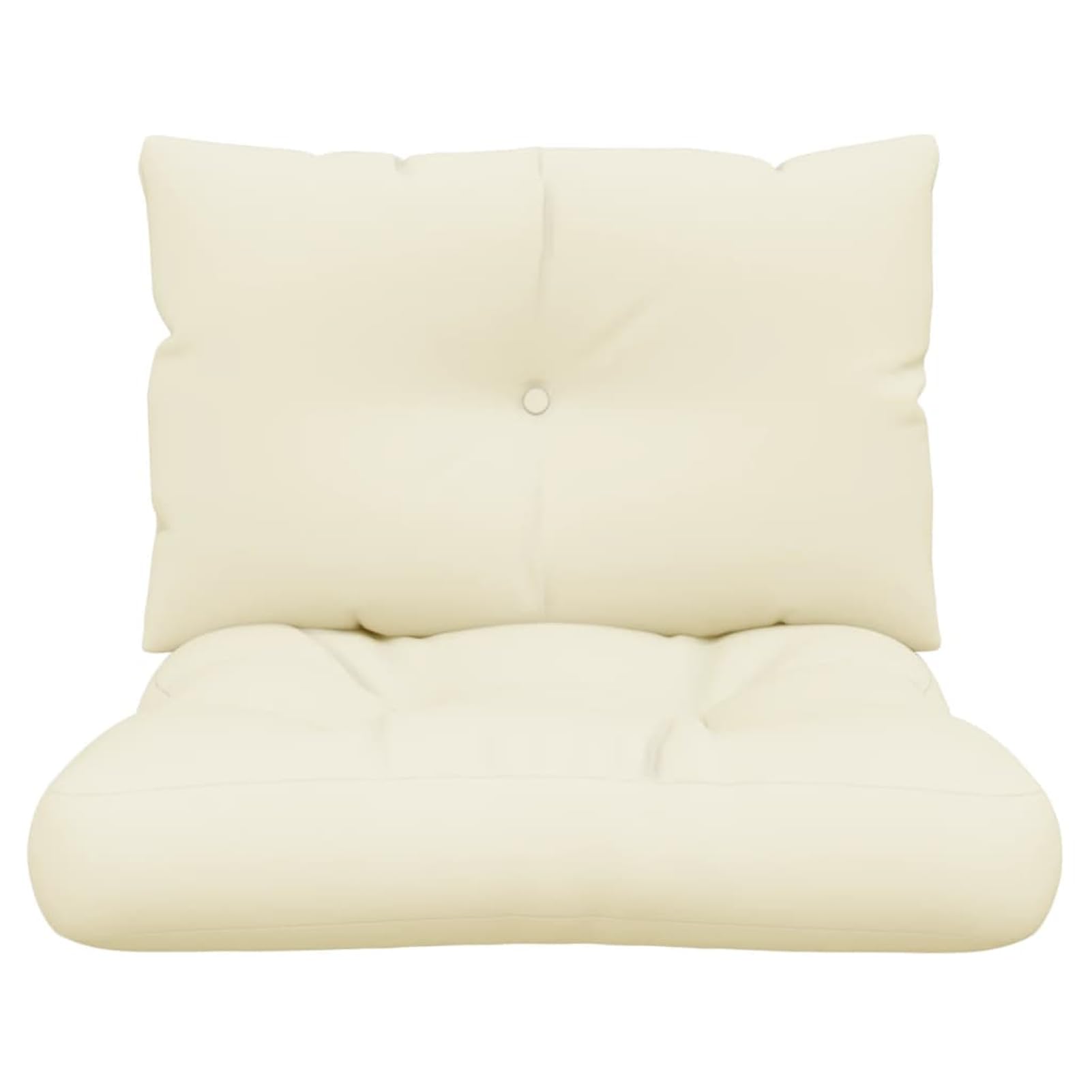 Palettenkissen Set, 2-teilig Sitzkissen & Rückenkissen, Polyester, Creme, 60x61,5x10 cm & 60x38x13 cm, wasserabweisend, für Gartenmöbel und Innenbereich 360836