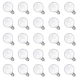 G40 Frosted White Globe Light Bulbs, LED E12 Candelabra Base Replacement Bulbs Shatterproof for Outdoor Patio String Lights Garden Christmas Party Decor, 0.6W Equal to 5W- 25 Pack