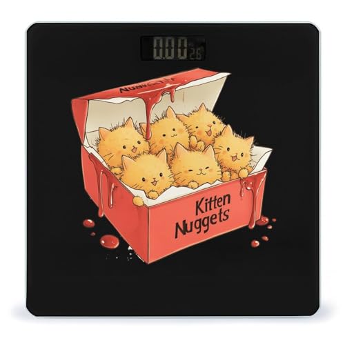 Kittens Nuggets Digital Bathroom Scale for Body Weight Highly Accurate Body Weight Scale with Lighted LED Display