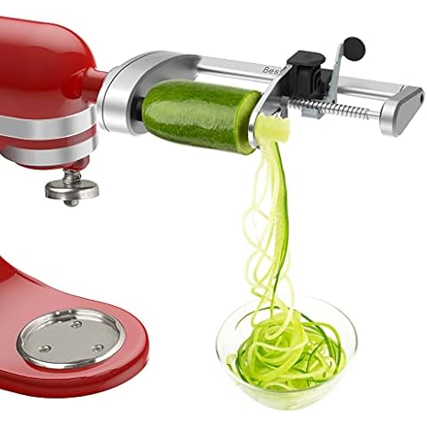 Bestand Spiralizer Attachment Compatible with KitchenAid Stand Mixer Packed with Peel, Core and Slice, Vegetable Slicer (Not KitchenAid Brand Spiralizer) (7 Blades) Cover