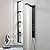 BWE Modern Rainfall Shower Panel Tower System Multi-function 304 Stainless Steel Shower Tower Massage System with 2 Powerful Body Jets and Shower Hand Black