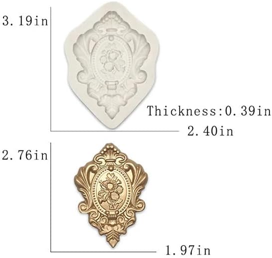 Miniatura 2 de Marco de fotos victoriano sugarcraft molde de silicona Cameo goma pastel decoración europea fondant cupcake decotions nivel arriba diy