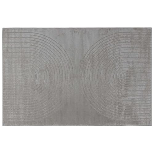 Grand tapis rectangle gris 340 x 240 cm en polyester de qualité supérieure Galati