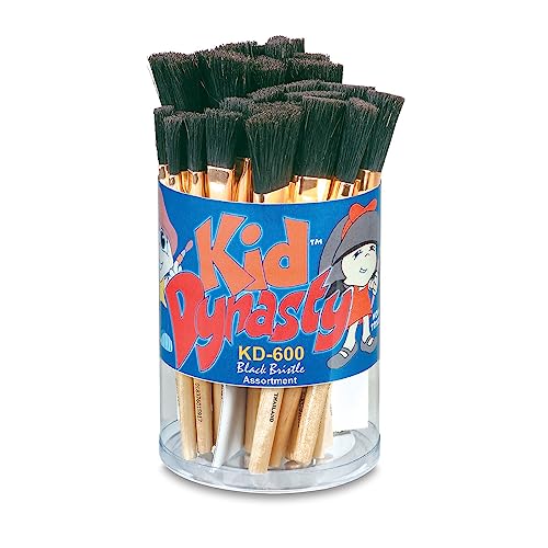 Kd600 Black Bristle Flat Brushes Arts & Crafts 30 Pc Arts & Crafts Fmb27567 Fm Brush