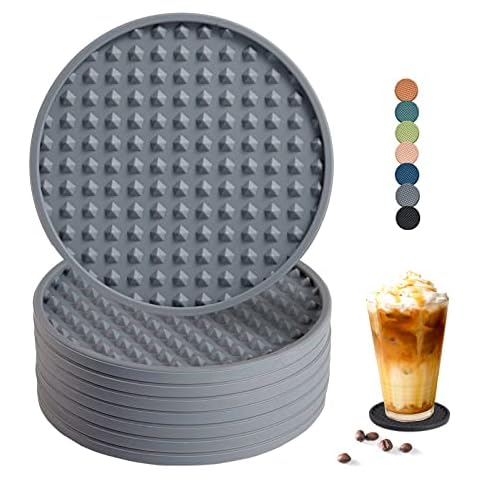 Coga Drink Coasters Set of 8 - Silicone Protection Cover