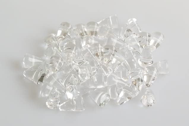 60pcs Spike Thorn Beads 5 x 8 mm, Crystal (30), Bohemia Crystal Glass, Czechia 11101321