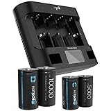 EINFACH - Startet automatisch den Ladevorgang nach dem Einlegen der Akkus & beendet bei Vollladung - Defekte Zellen werden sofort erkannt - LED Anzeige & LCD Display zeigen den Ladestatus der einzelnen Akkus