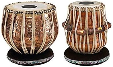 Tabla Drum Set, 3 Kg Copper Bayan, Finest Designer Dayan SM SAI MUSICAL