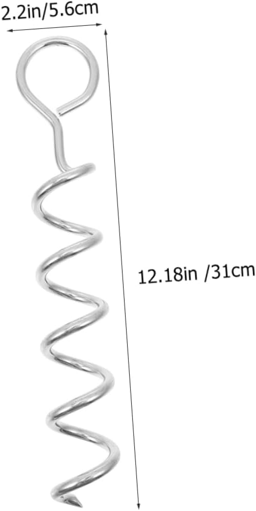Toddmomy Spiral Ground Stake for Dogs Heavy Duty Outdoor Dog Tie Out Anchor Handle for Camping Gardens and Yards Securely Holds Pets Easy to Install and Move