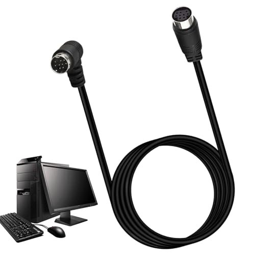 Cavo S-Video, cavo video S a 9 pin | Cavo videocamera da 70,8 pollici | Cavo DIN a 9 pin, connettore per ricevitore TV, proiettore, videocamera