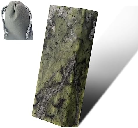 CBRIGHT Knife Sharpening Stone 1PC 10000# Whetstone Mini Final Fine Polished Natural green Sharpener Oilstone (2 x 0.8 x 0.4 Inch)