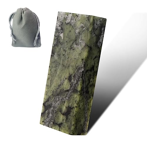 CBRIGHT Mini Knife Sharpening Stone 1PC 10000# Whetstone Final Fine Polished Natural green Sharpener Oilstone (2 x 0.8 x 0.4 Inch)