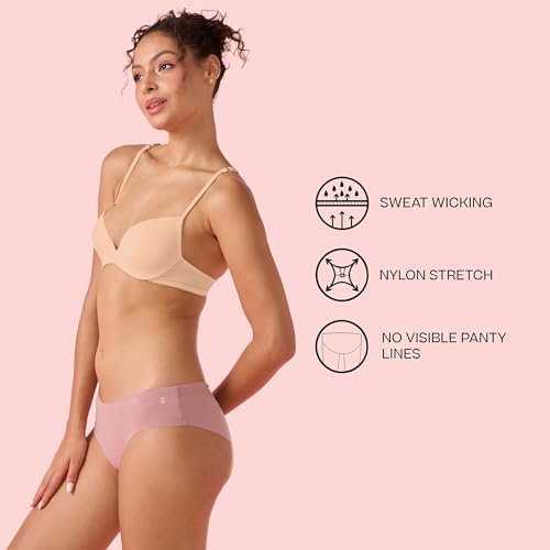 Image of Enamor Innovations Invisi, All Day Comfort, Low Waist Bikini Panty for Women - No Visible Panty Lines, Sweat Wicking, Free Cut, Regular Coverage - PB40
