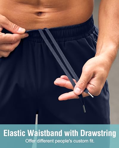 Image of G Gradual Men's Athletic Running Shorts with Zipper Pockets Quick Dry 7 inch / 5 inch / 9 inch Workout Gym Shorts for Basketball Hiking