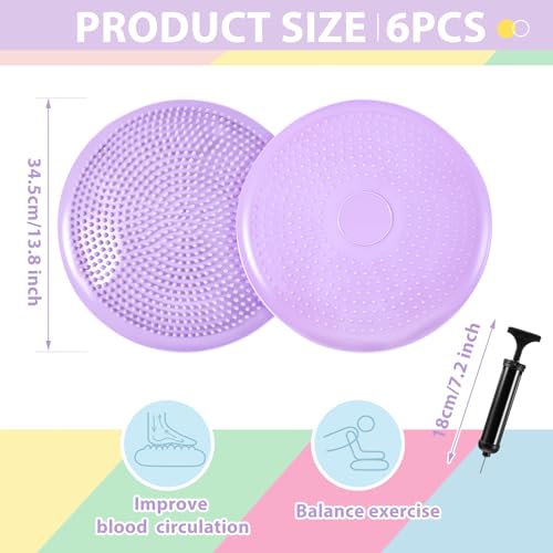 Image of Amylove Wiggle Seat Inflated Wobble Cushion for Sensory Kid | 13 Inch Balance Disc Kids Flexible Seating Exercise Sensory Pad Chair Cushion for Classroom Office School