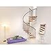 Arke Nice1 Wood Tread Spiral Staircase Kits - 107-1/2