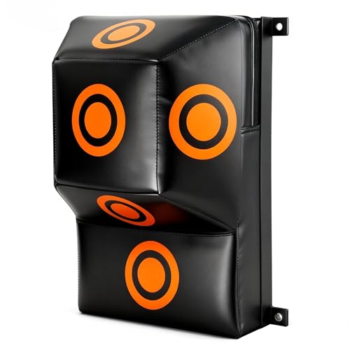 Wall Mount Boxing Pad Uppercut Target Pads Boxing Punching Bag for Home Gym Workout (Black and Orange)