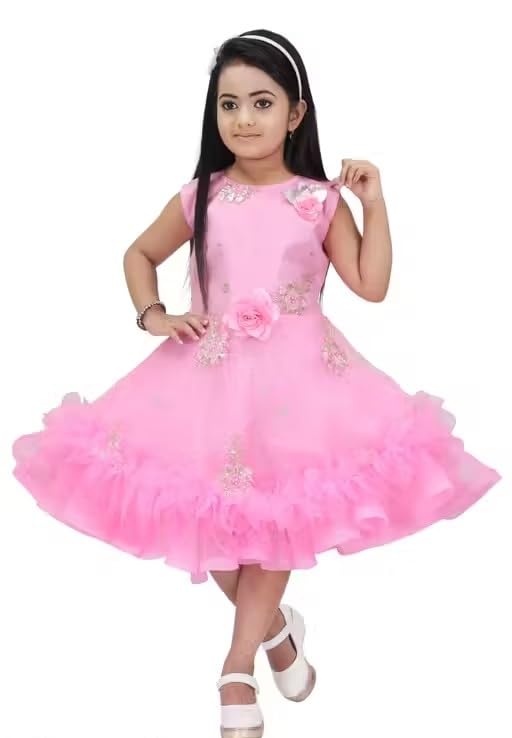 Image of Chic Cotton Blend Party Dress for