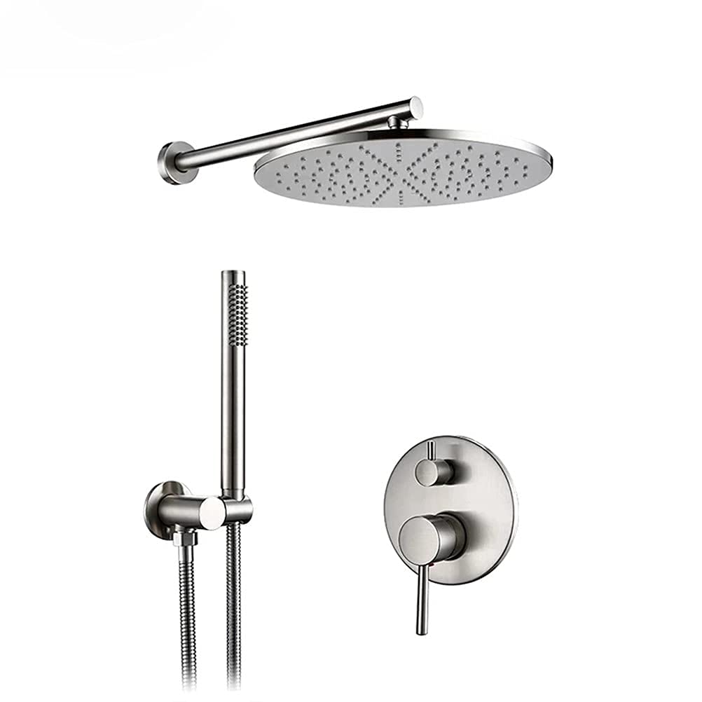 Système de douche dissimulé anti-calcaire laiton brossé avec douchette