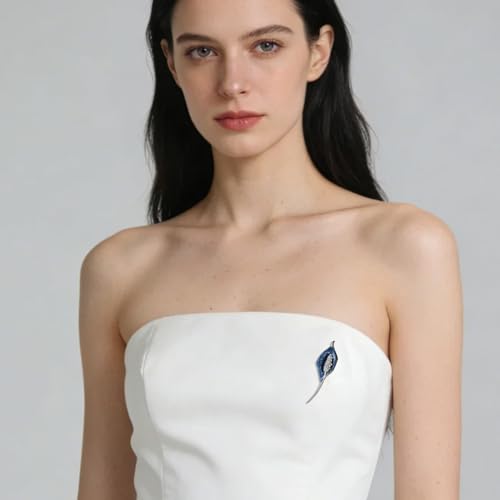 Image of Calla Lily Brooch for Women Enamel Calla Lily Lapel Pins Jewelry Gifts for Mom Wife Elegant Dress Accessories