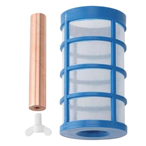Ionizador Solar para Piscinas con Ánodo De Cobre - Ánodo De Cobre para Limpieza De Piscinas,Incluye Rejilla Y Tornillo De Fijación, Componentes para Spas De Agua Dulce Y Salada