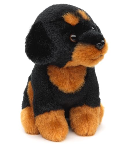 Uni-Toys - Plushie - Rottweiler, sitzend - 12 cm (Höhe) - Plüsch-Hund - Plüschtier, Kuscheltier