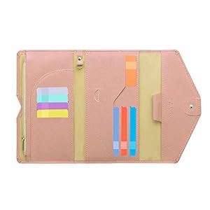 Zoppen Multi-purpose Rfid Blocking Travel Passport Wallet (Ver.4) Tri-fold Document Organizer Holder (#26 Carnation Pink)