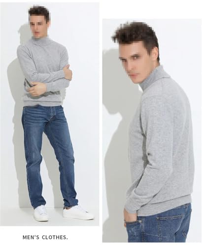 Men's Cshmere Wool Turtleneck Knit Sweater Fall Winter High Collar Warm Jumper Men Turtleneck Knitted Pullover2