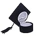 Docteur Hat Boîte De Bague Organisateur en Forme Boîte À Bijoux Boîte De Rangement Porte-Anneau for Graduation Décoration Cérémonie (Color : Black)