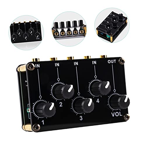 Mini mixeur stéréo 2 canaux compact avec commandes de volume indépendantes ifundom - 4